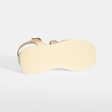  Kadın Krem Deri Sandalet