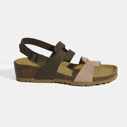  Kahve Kadın Toka Detaylı Sandalet