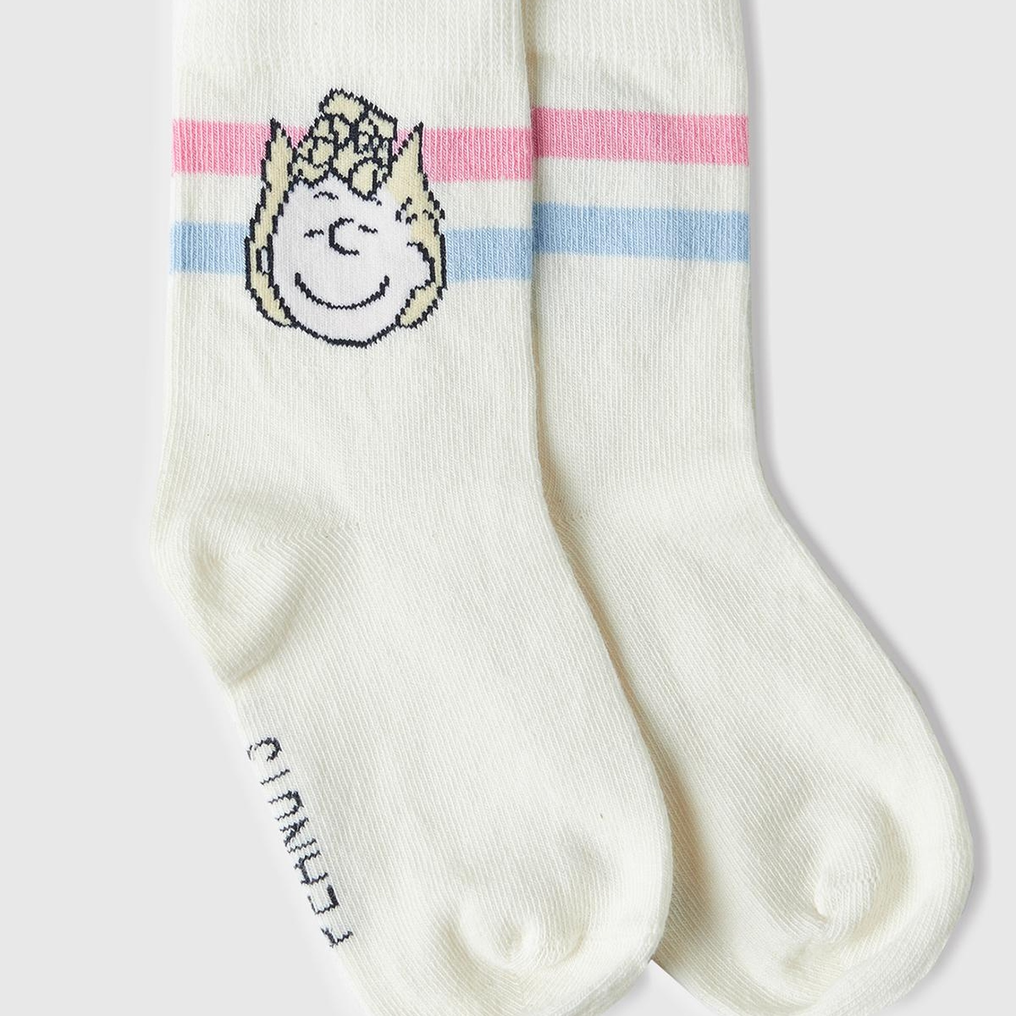 Erkek Çocuk Krem Mix Peanuts Baskılı Soket Çorap