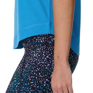  Sweaty Betty Breathe Easy Kadın Mavi Koşu Tişört