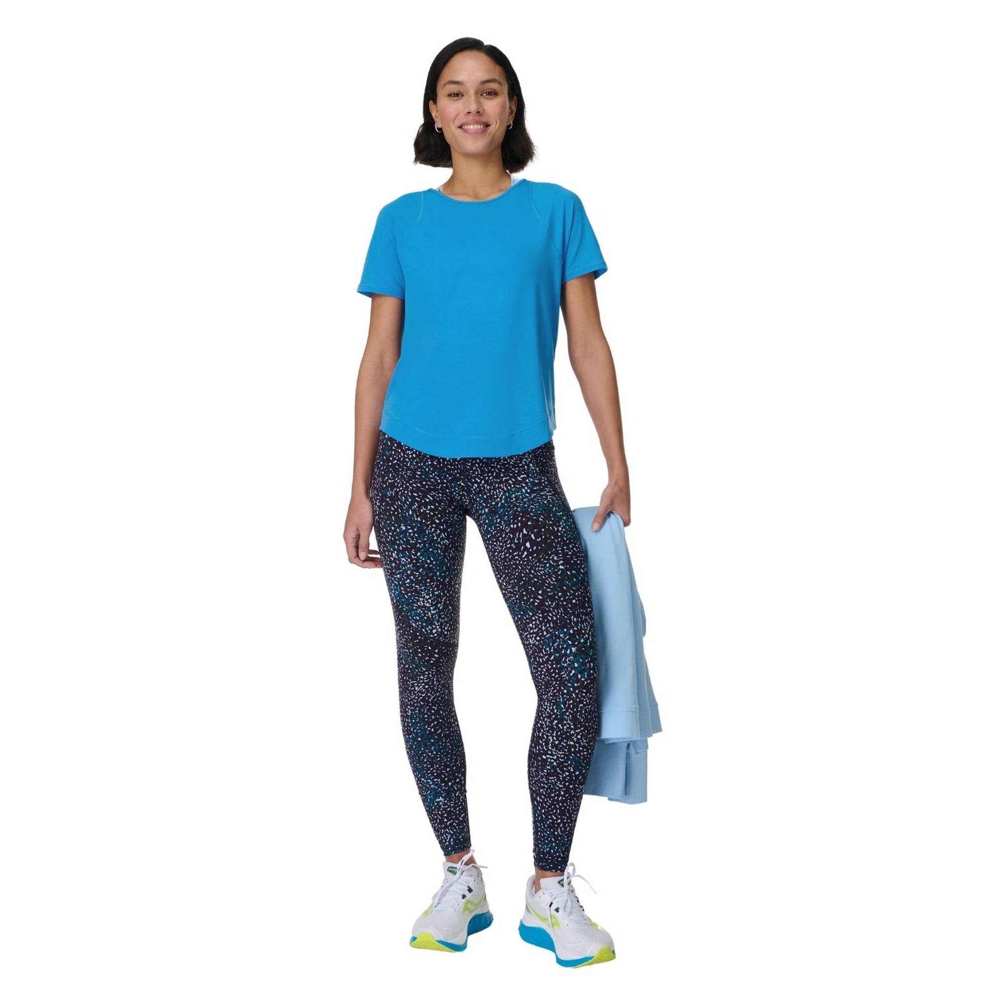 Sweaty Betty Breathe Easy Kadın Mavi Koşu Tişört
