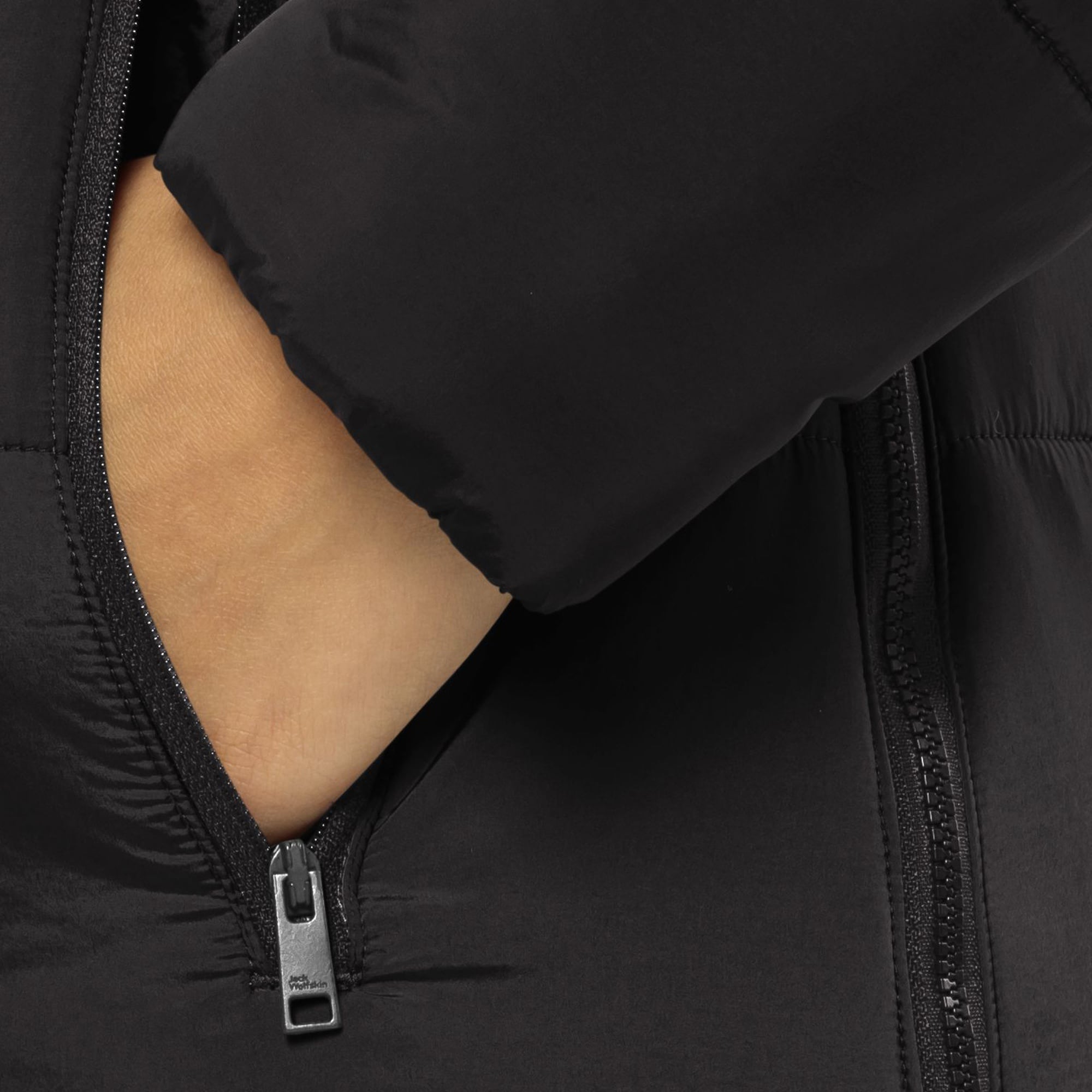 Jack Wolfskin Eisbach Coat Kadın Gri Outdoor Ceketi