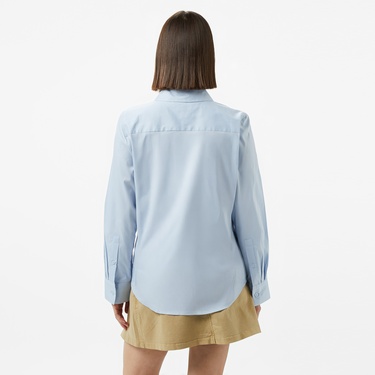  Tommy Hilfiger Ess Poplin Regular Kadın Mavi Gömlek