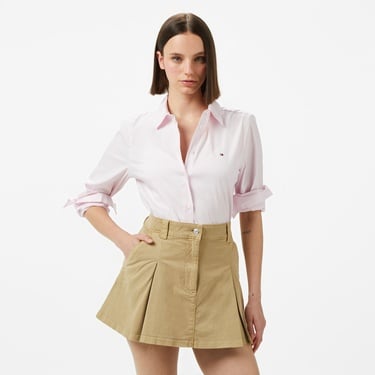  Tommy Hilfiger Ess Poplin Regular Kadın Pembe Gömlek