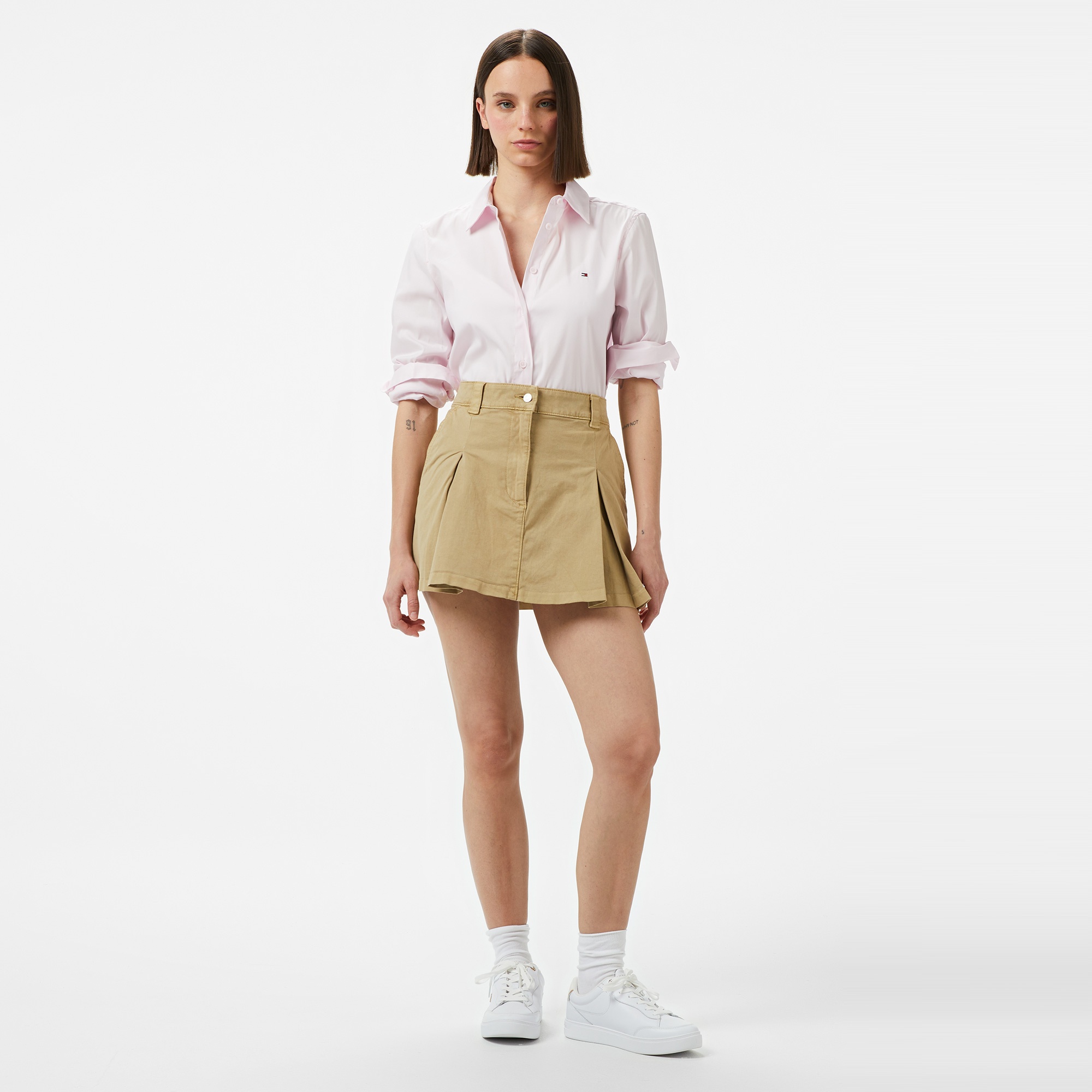 Tommy Hilfiger Ess Poplin Regular Kadın Pembe Gömlek