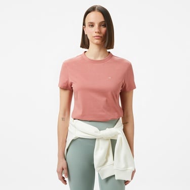  Calvin Klein Graphic Slim Kadın Pembe T-Shirt