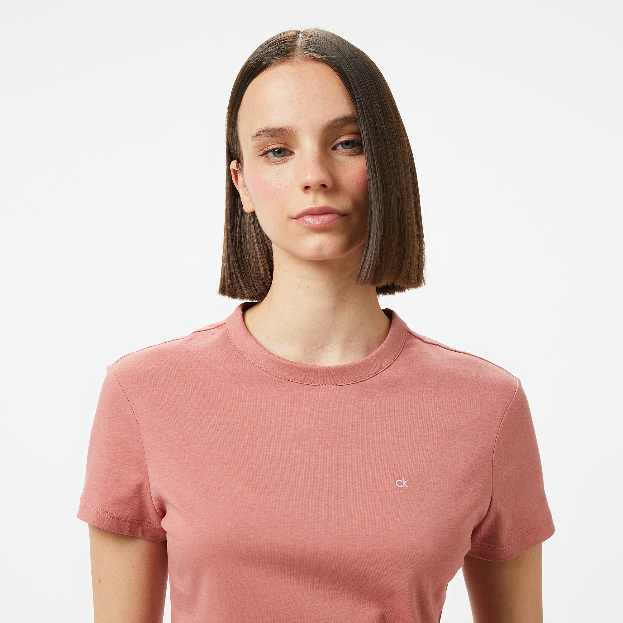 Calvin Klein Graphic Slim Kadın Pembe T-Shirt