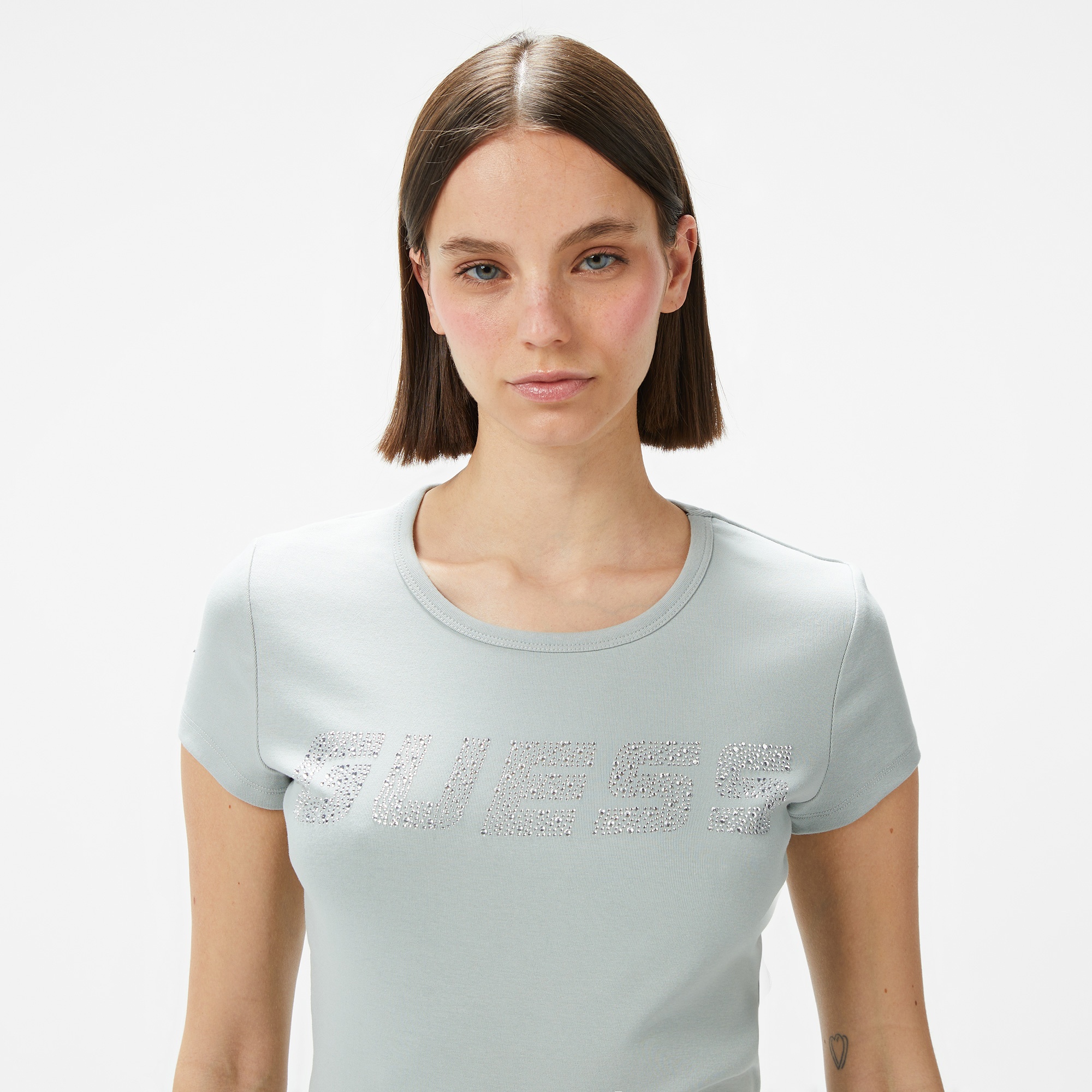 Guess Kiara Org 270 Kadın Yeşil T-Shirt