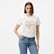 Guess Julia Rhinestone Mid Organicetch 180 Kadın Krem T-Shirt