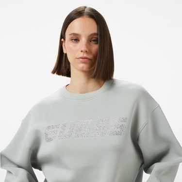  Guess Cecilia Eco Soft Tech Scuba 340 Kadın Yeşil Sweatshirt