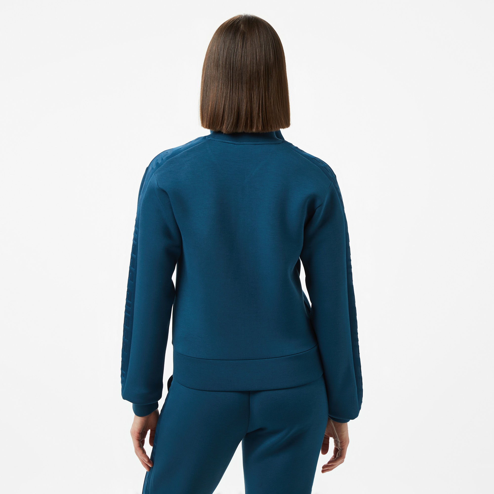 Guess New Allie Scuba Zip Eco Soft Tech 340 Kadın Mavi Sweatshirt