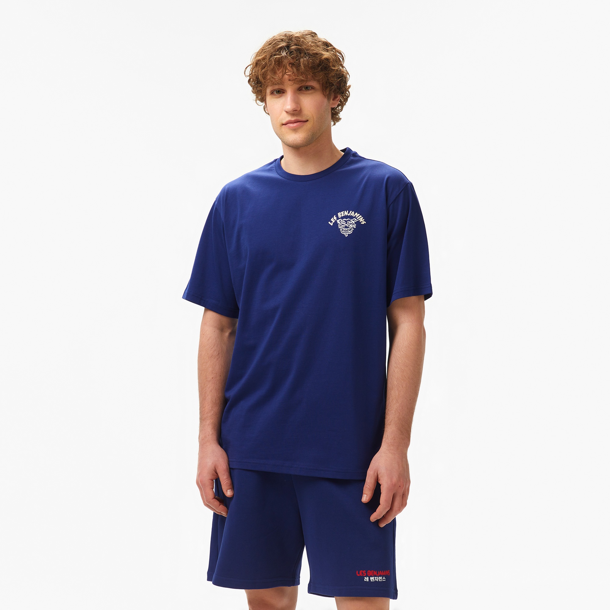 Les Benjamins Relaxed 034 Erkek Lacivert T-Shirt