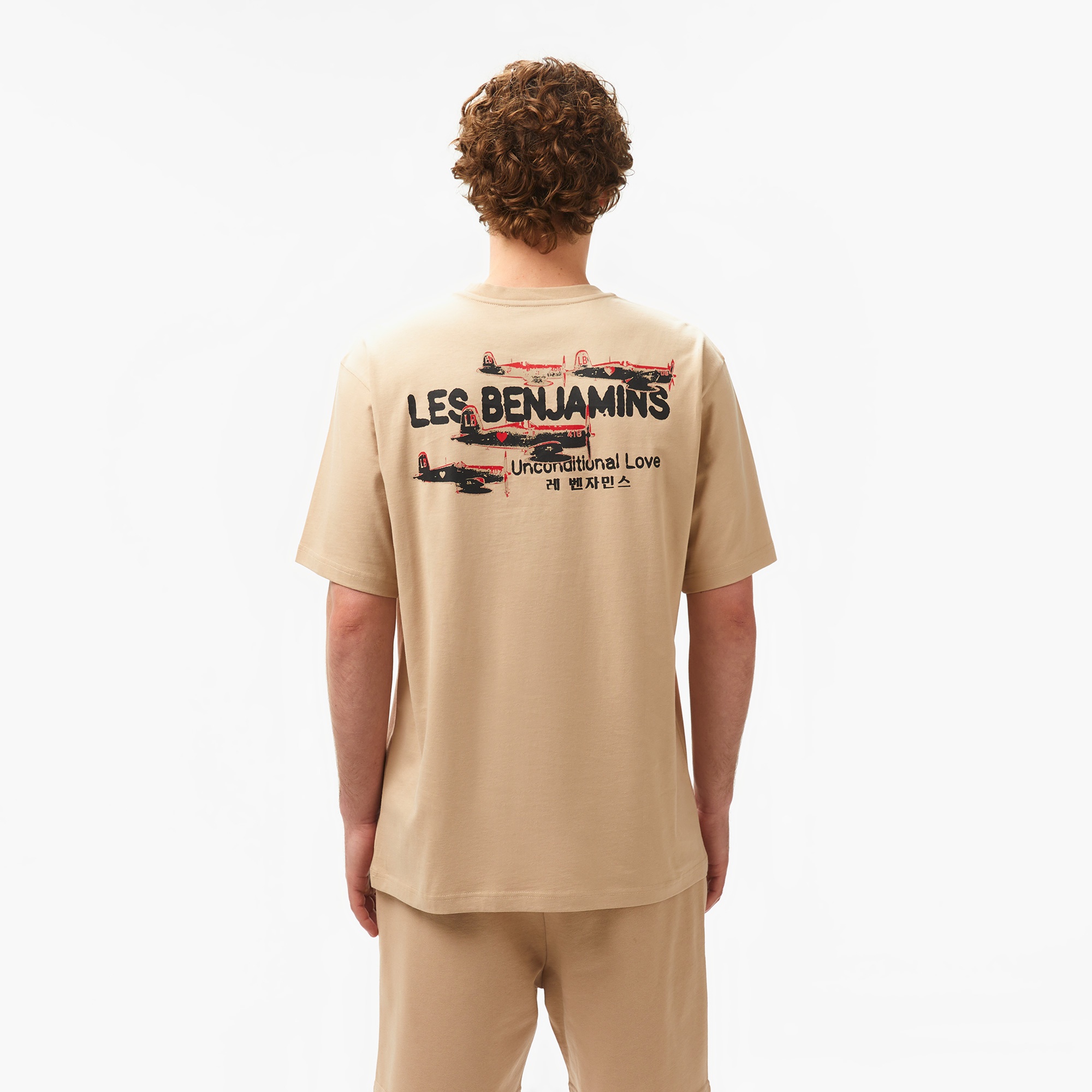 Les Benjamins Relaxed 001 Erkek Bej T-Shirt