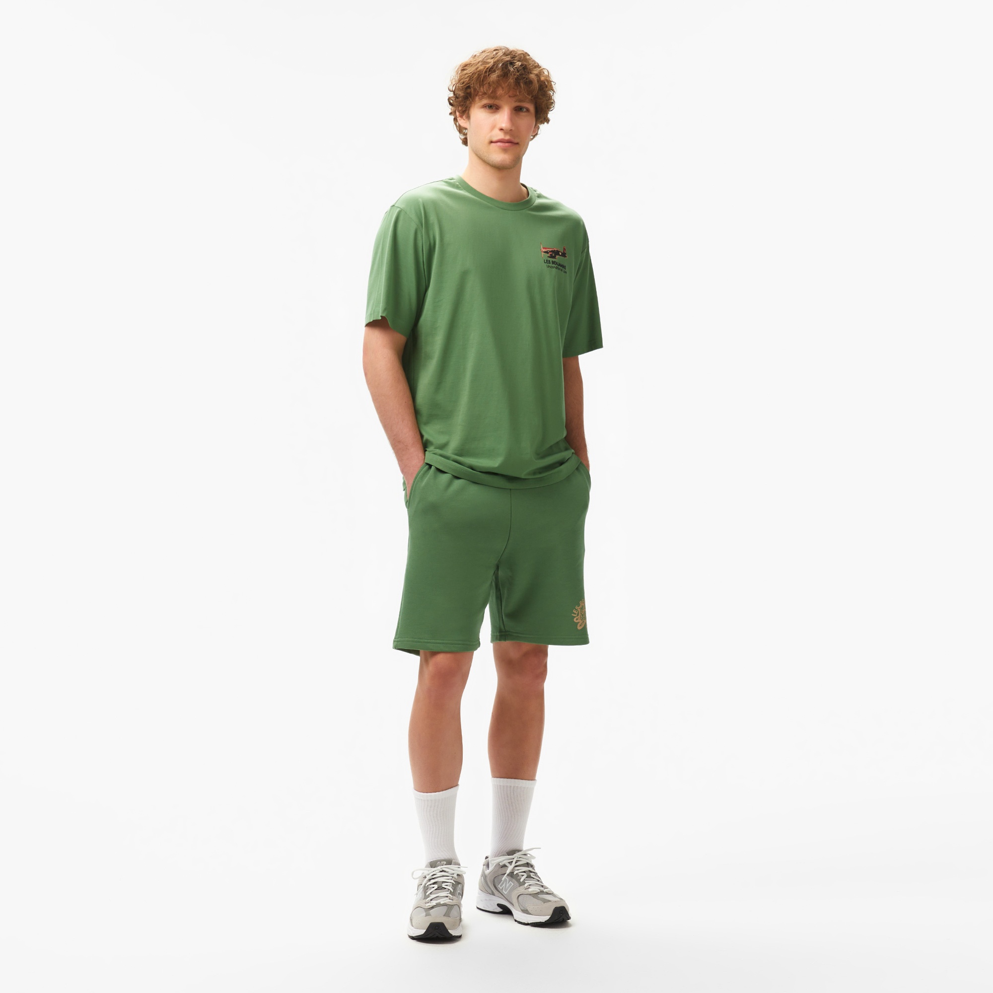 Les Benjamins Relaxed 002 Erkek Yeşil T-Shirt