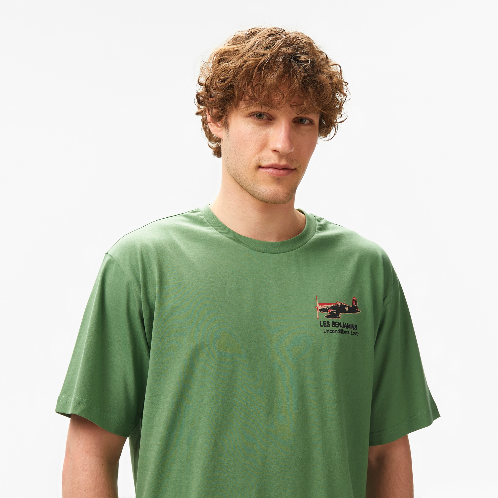Les Benjamins Relaxed 002 Erkek Yeşil T-Shirt