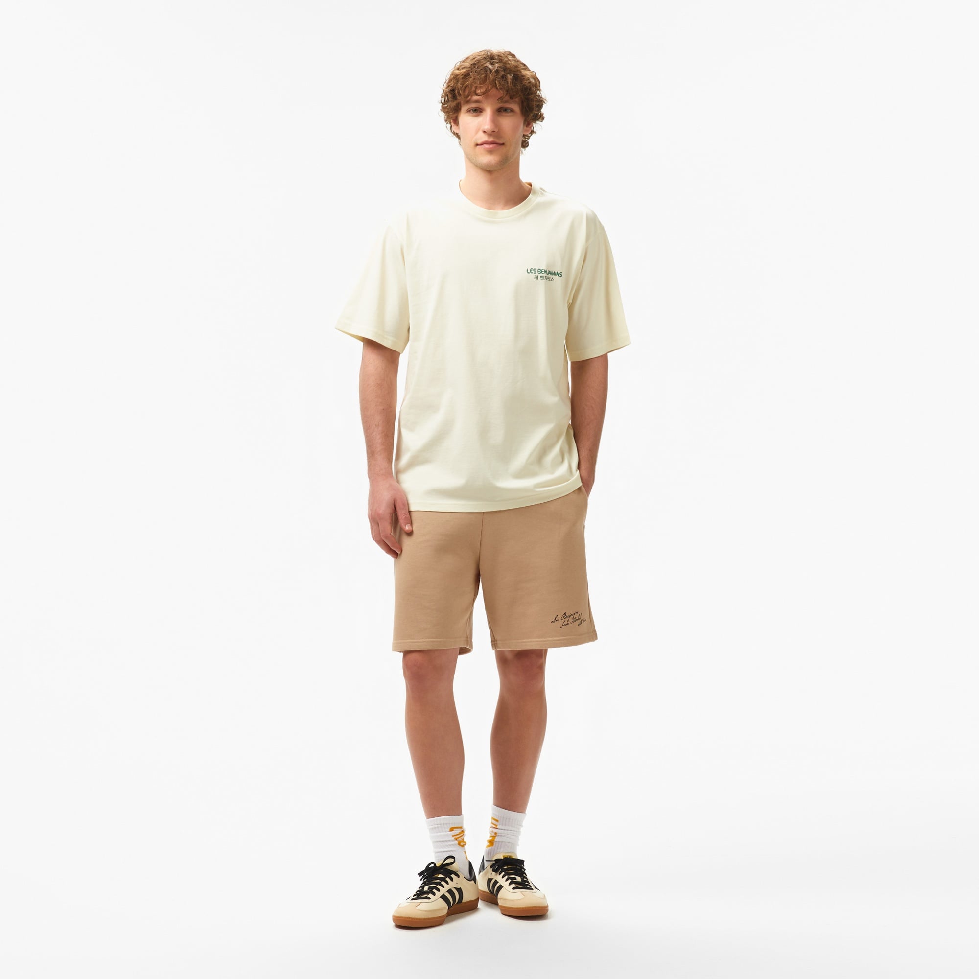 Les Benjamins Relaxed 027 Erkek Krem Rengi T-Shirt