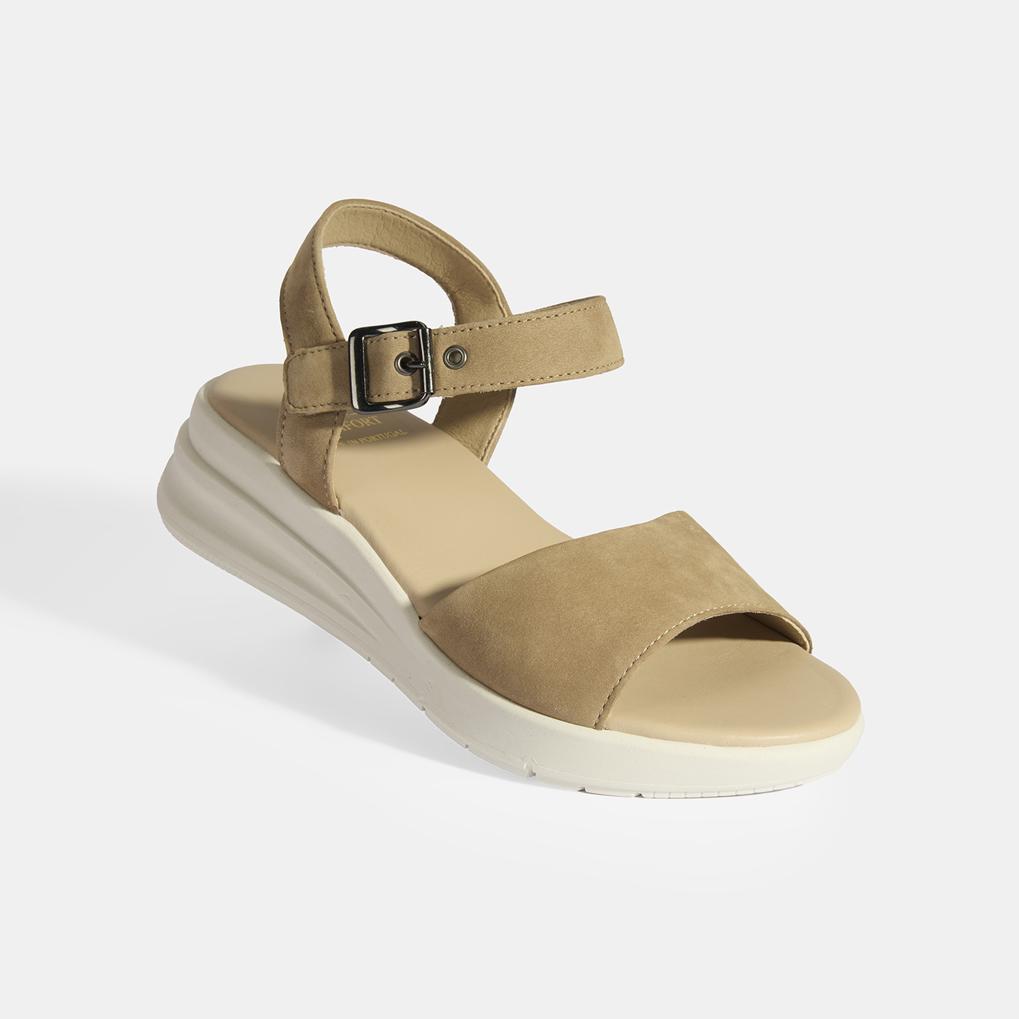 Selinna Bej Kadın DesaComfort Deri Sandalet