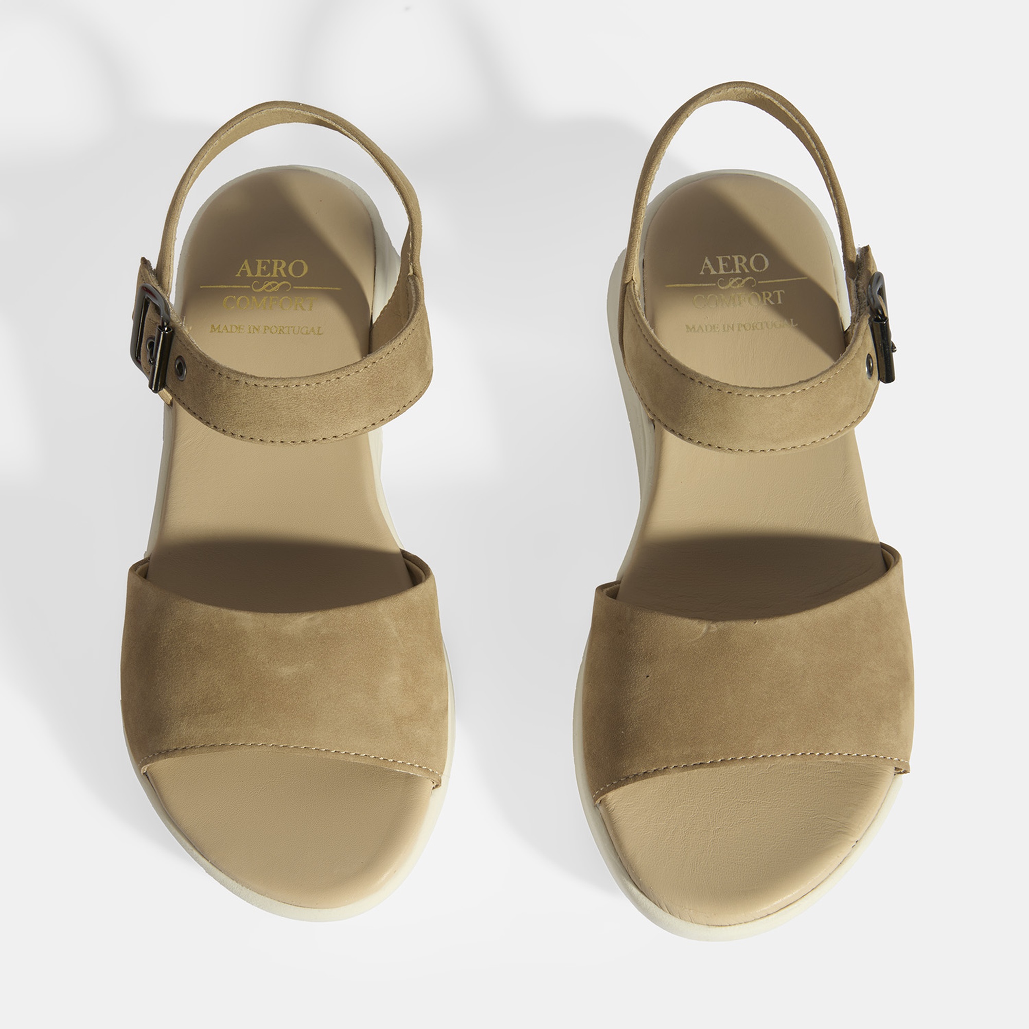 Selinna Bej Kadın DesaComfort Deri Sandalet