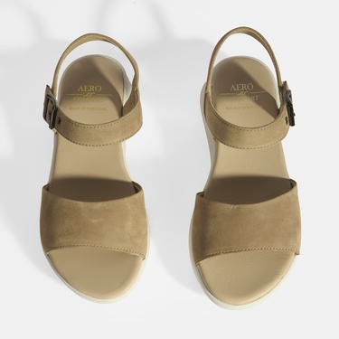  Selinna Bej Kadın DesaComfort Deri Sandalet