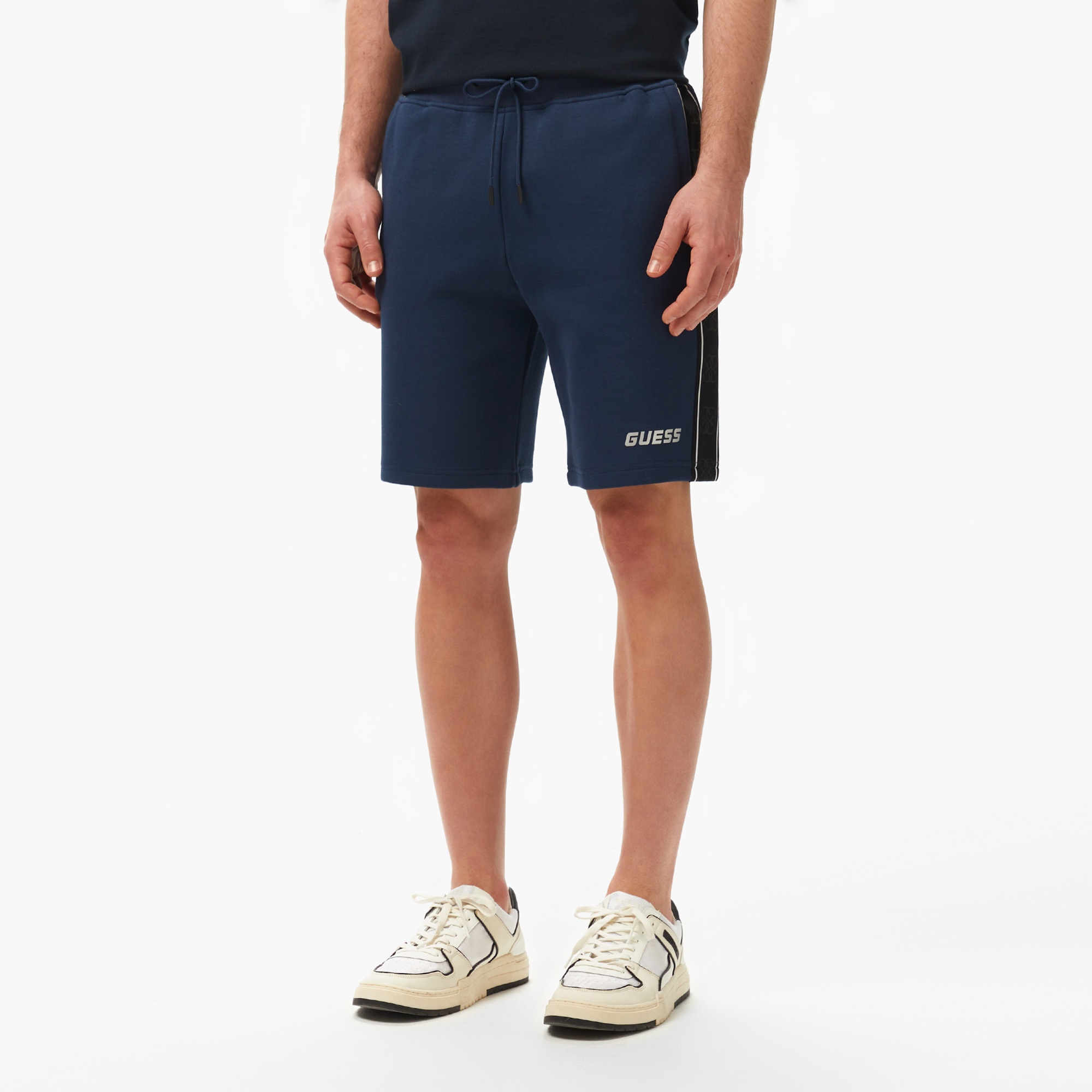 Guess Mickey Short Recycled Punto Milano 300 Erkek Mavi Şort