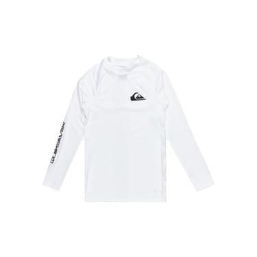  Quiksilver Everyday Upf50 Ls Youth Erkek Çocuk Beyaz Likra