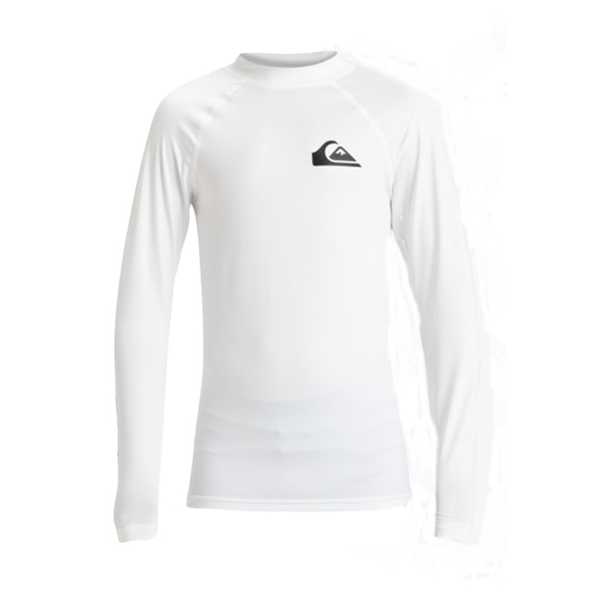 Quiksilver Everyday Upf50 Ls Youth Erkek Çocuk Beyaz Likra