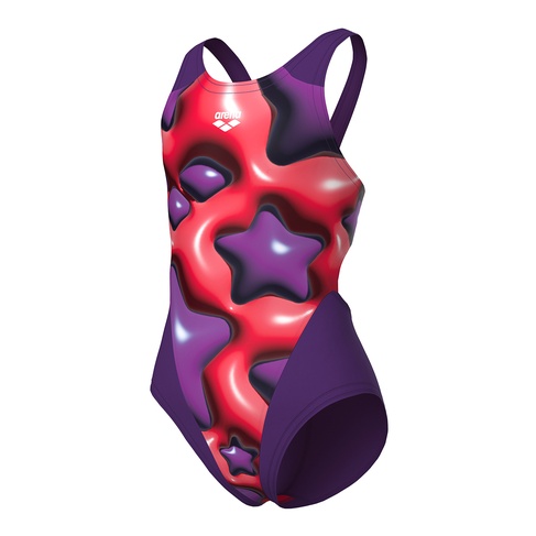  Star Shaped Swimsuit Swim Tech L Çocuk Mor Yüzücü Mayosu 008169950