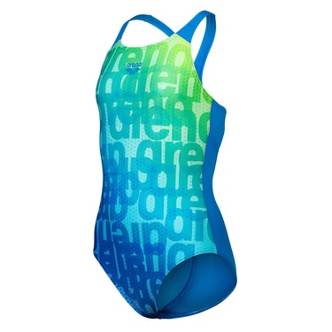  Multi Colours Swimsuit V Back Çocuk Mavi Yüzücü Mayosu 009007808