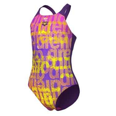  Multi Colours Swimsuit V Back Çocuk Mor Yüzücü Mayosu 009007909