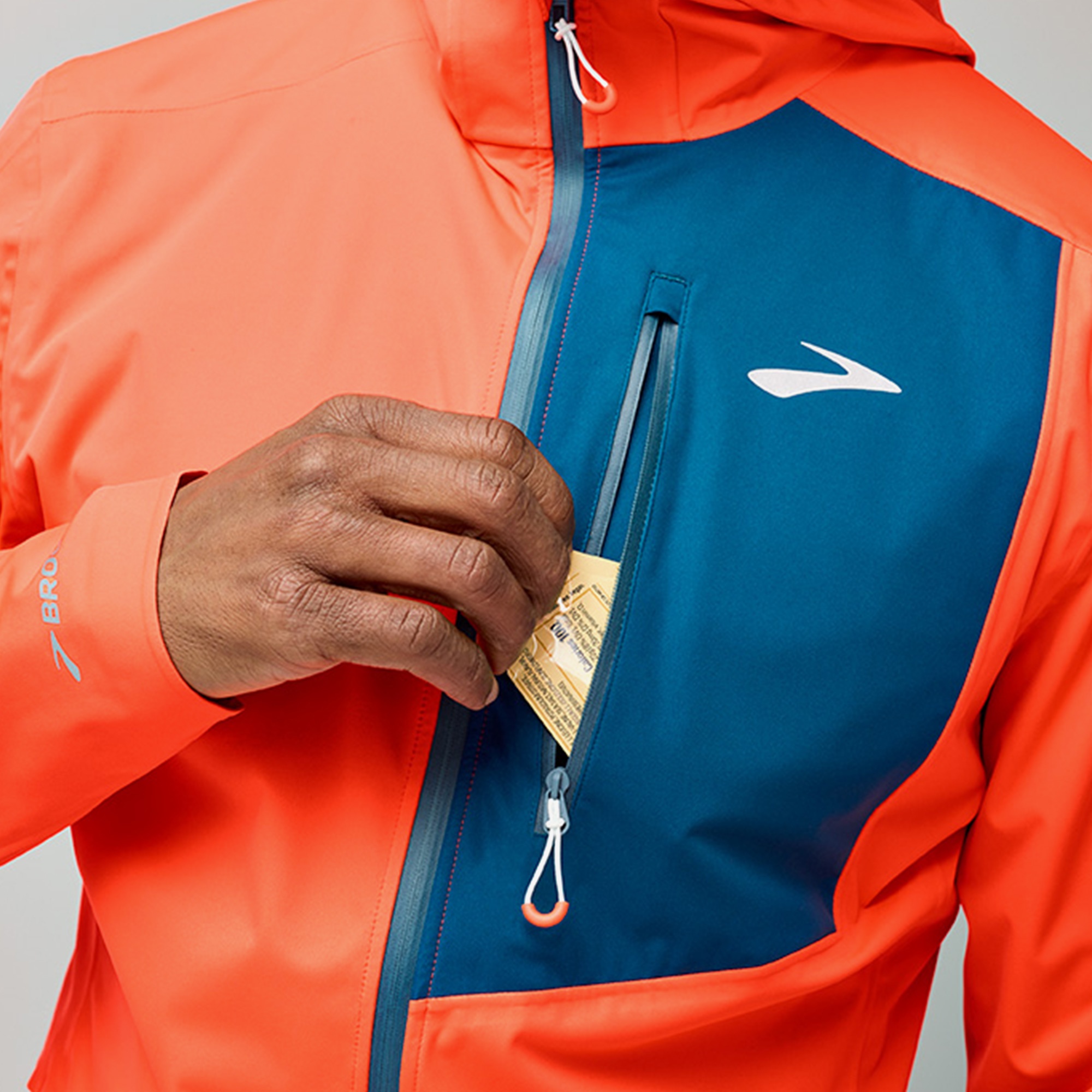 Brooks High Point Waterproof 2 Erkek Turuncu Koşu Ceketi