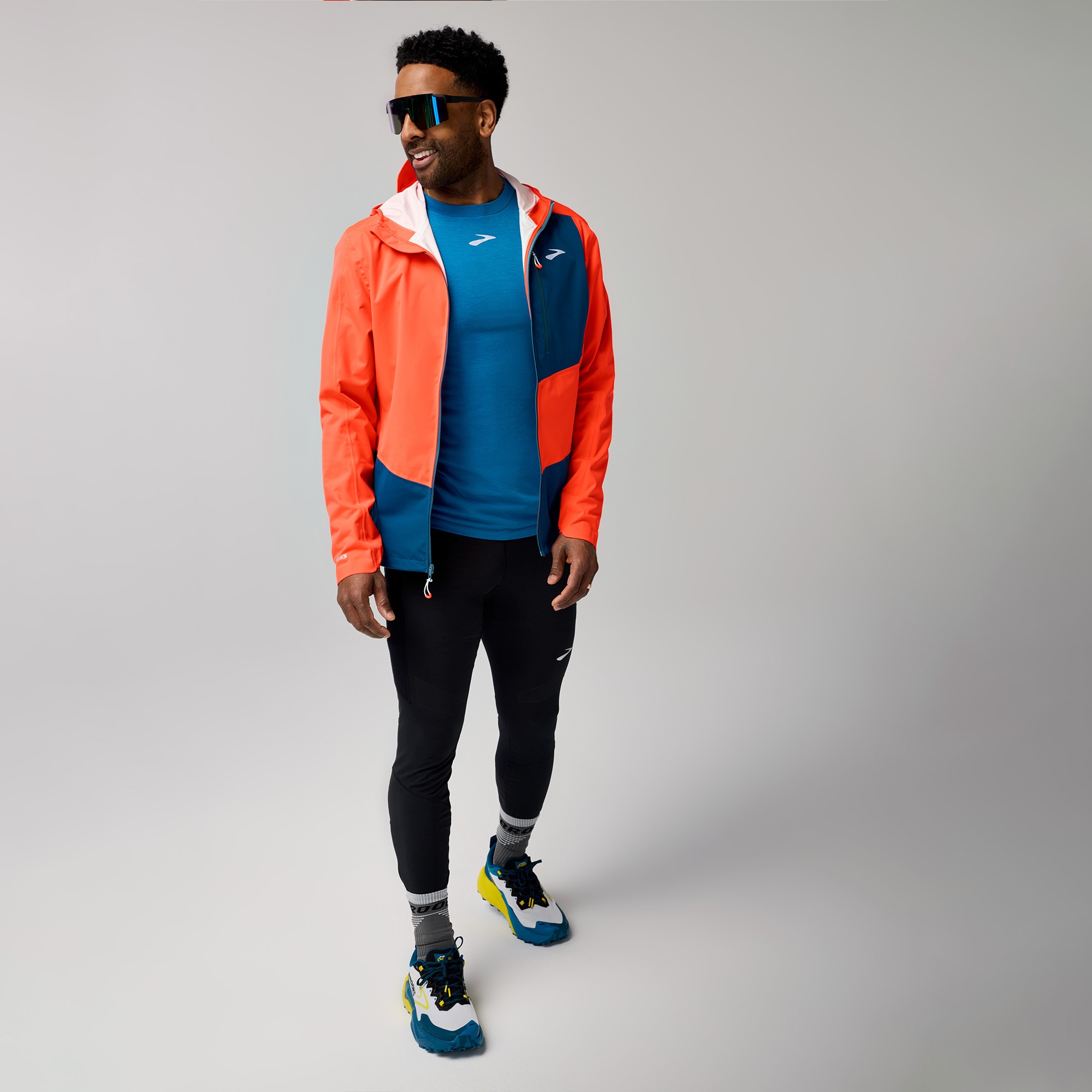 Brooks High Point Waterproof 2 Erkek Turuncu Koşu Ceketi