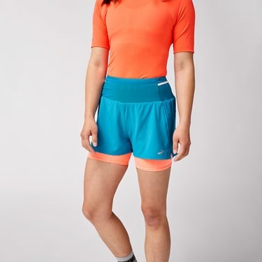  Brooks High Point 3 2-in-1 2.0 Kadın Mavi Koşu Şortu