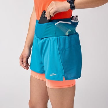  Brooks High Point 3 2-in-1 2.0 Kadın Mavi Koşu Şortu