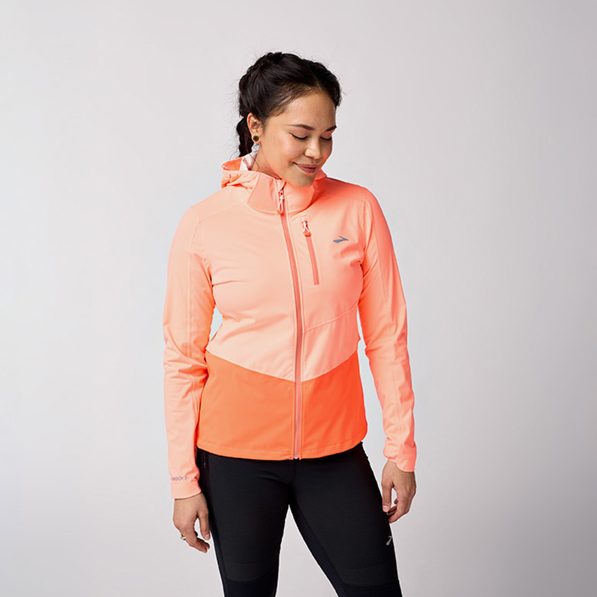 Brooks High Point Waterproof 2 Kadın Turuncu Koşu Ceketi