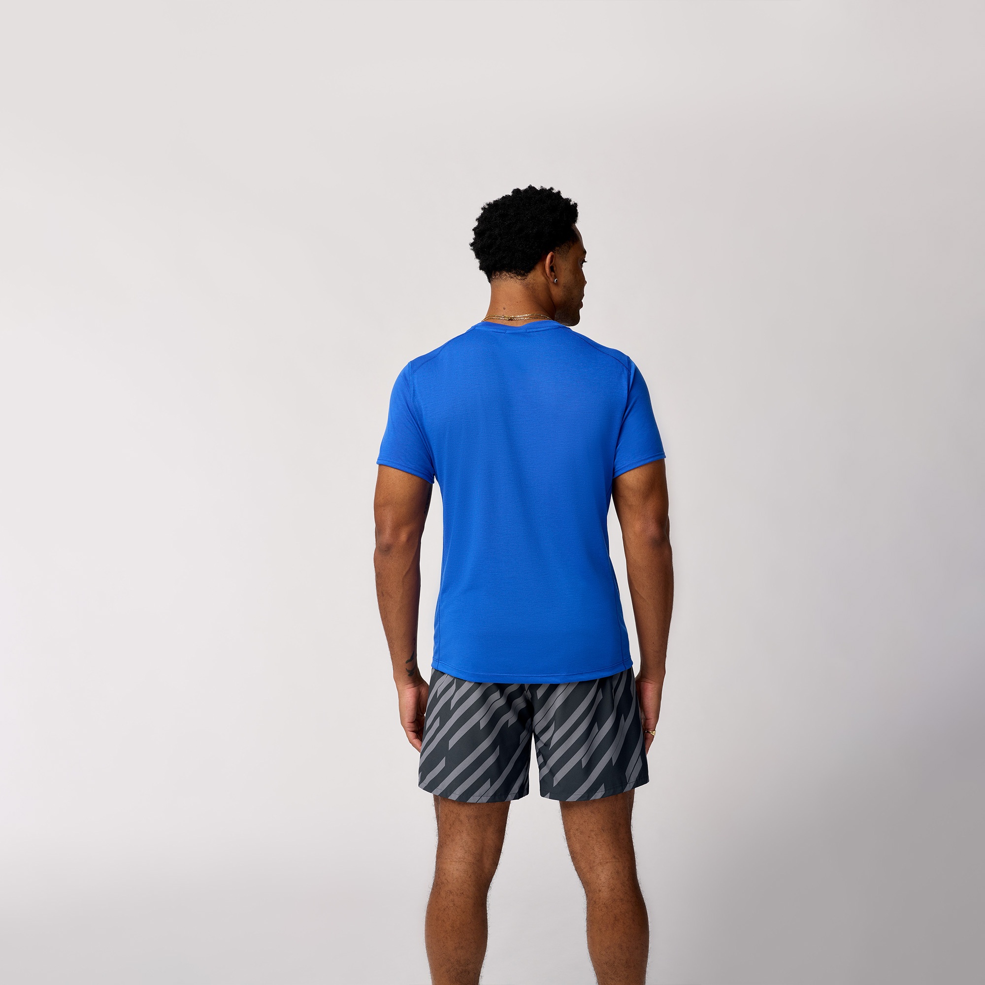 Brooks Distance Sleeve 3.0 Erkek Mavi Koşu T-Shirt