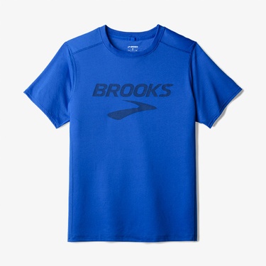  Brooks Distance Sleeve 3.0 Erkek Mavi Koşu T-Shirt