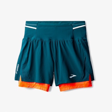  Brooks High Point 5 2-in-1 2.0 Erkek Mavi Koşu Şortu