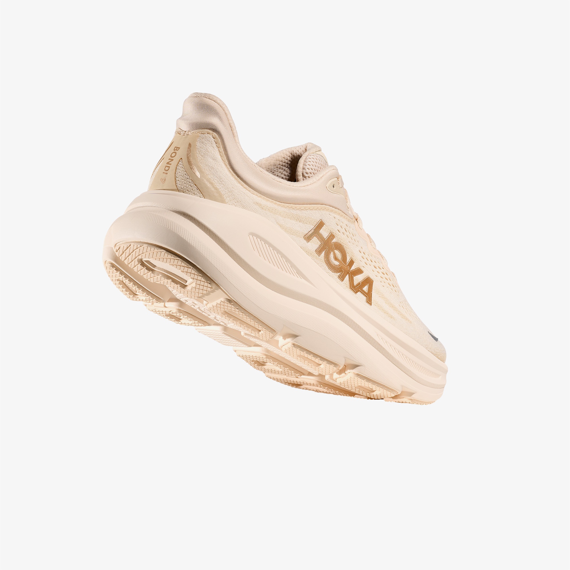 Hoka Bondi 9 Kadın Bej Koşu Ayakkabısı