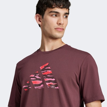  adidas Codes Camo Graphic Erkek Bordo T-Shirt