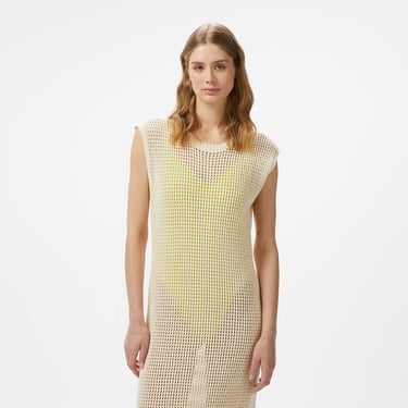  Tommy Hilfiger Crochet Kadın Bej plaj elbisesi