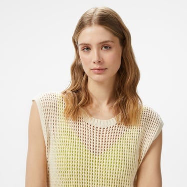  Tommy Hilfiger Crochet Kadın Bej plaj elbisesi