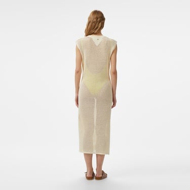  Tommy Hilfiger Crochet Kadın Bej plaj elbisesi