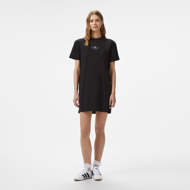  Calvin Klein Gradient Monologo Kadın Siyah Elbise