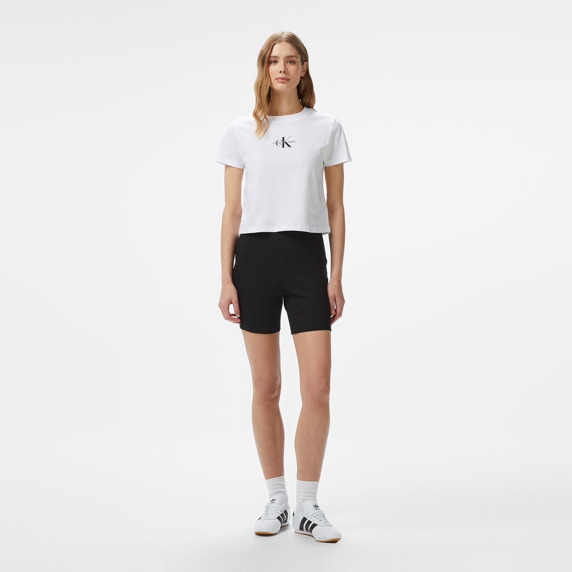 Calvin Klein Monologo Baby Kadın Beyaz T-Shirt