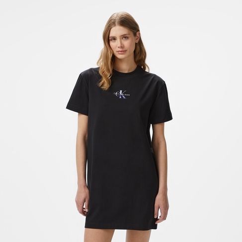  Calvin Klein Gradient Monologo Kadın Siyah Elbise