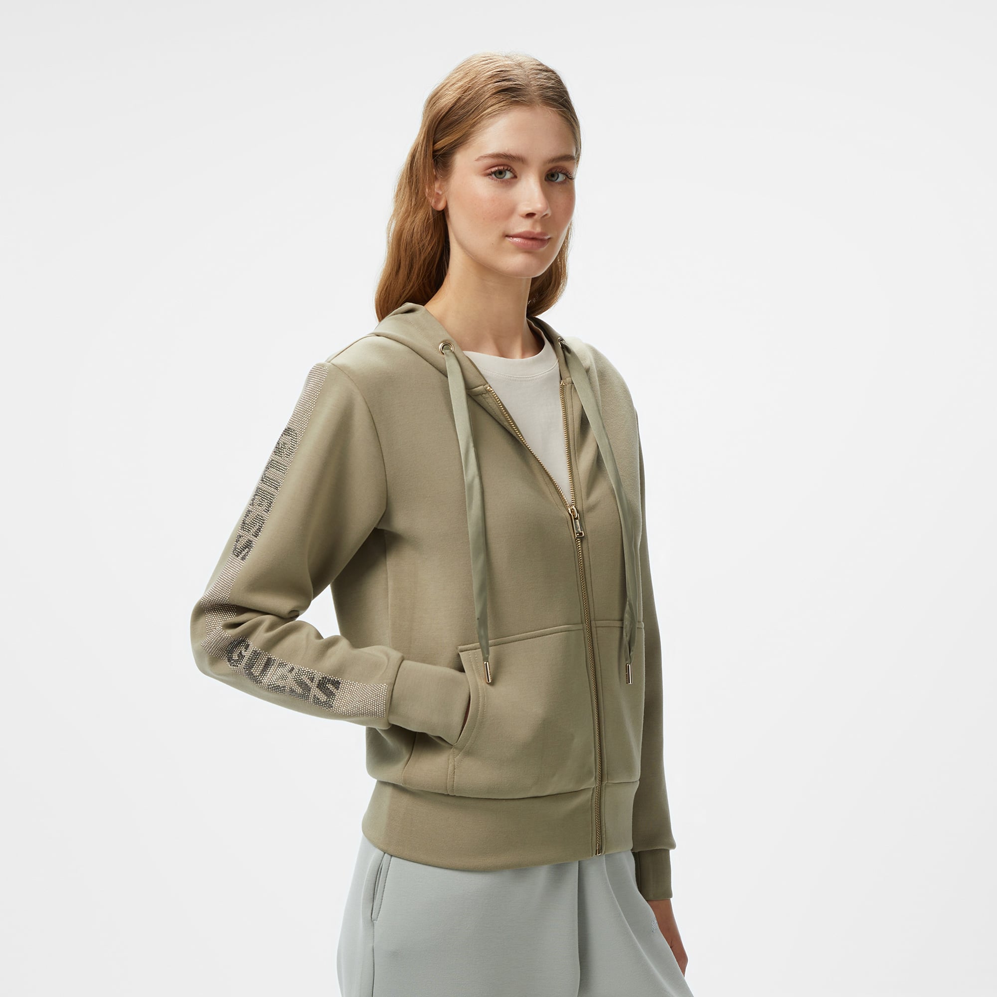  Guess Kadın Haki Sweatshirt