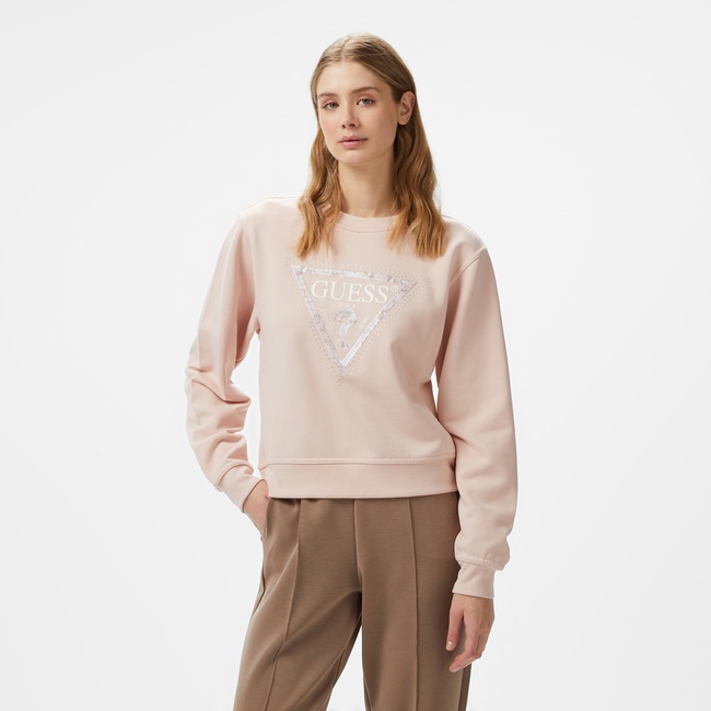  Guess Python Candy 380 Kadın Pembe Sweatshirt