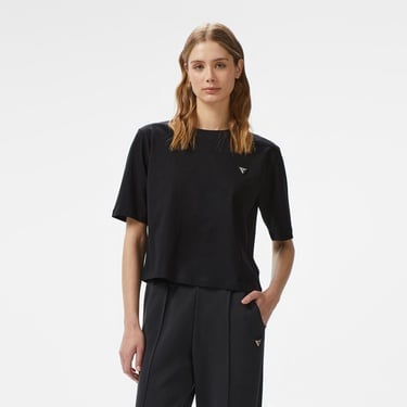  Guess Colette Boxy Mid Organic Stream 180 Kadın Siyah T-Shirt