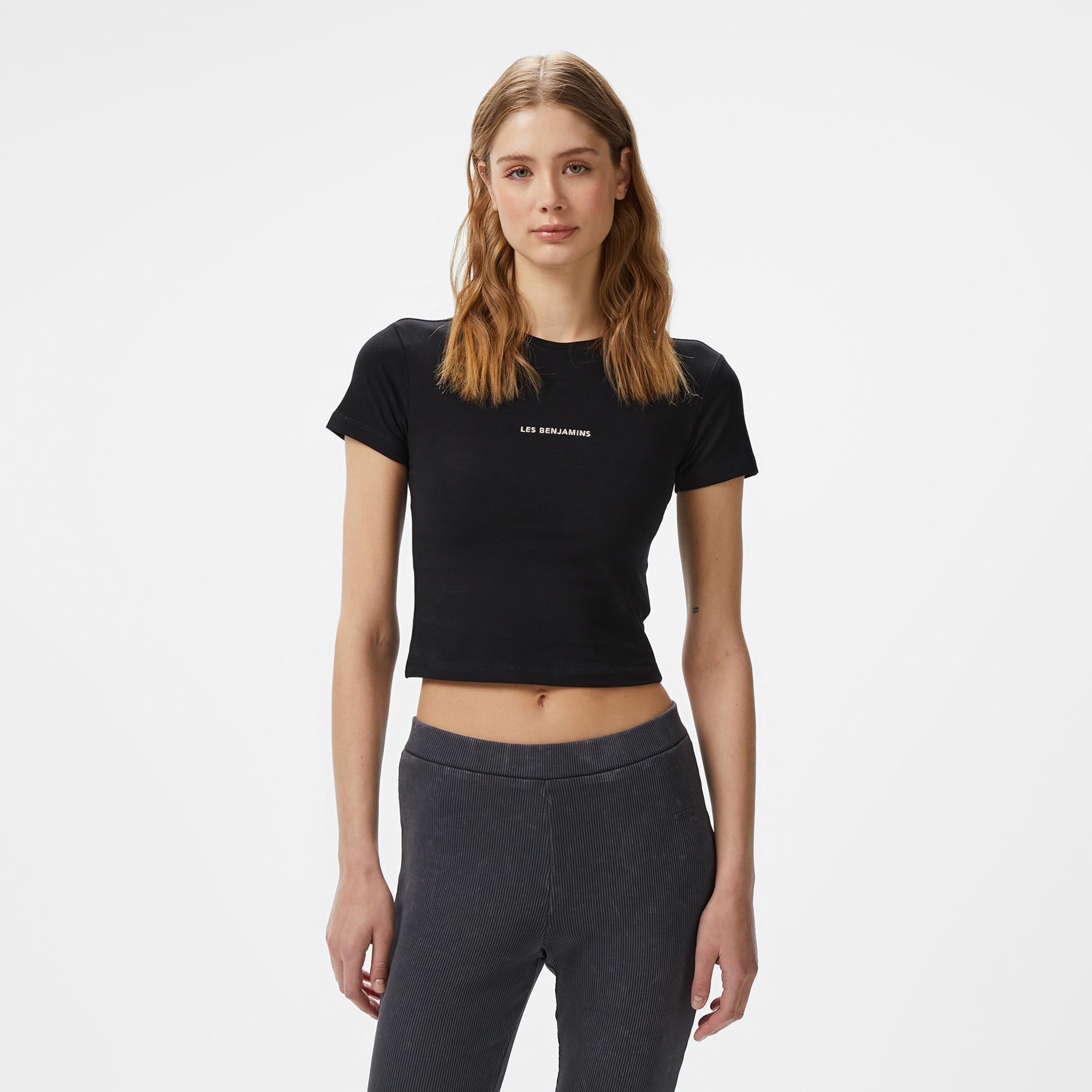 Les Benjamins 027 Kadın Siyah T-Shirt