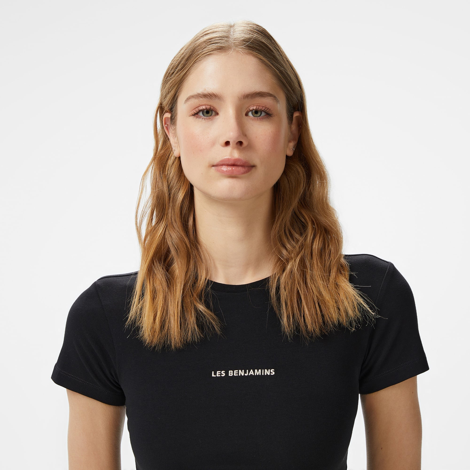 Les Benjamins 027 Kadın Siyah T-Shirt